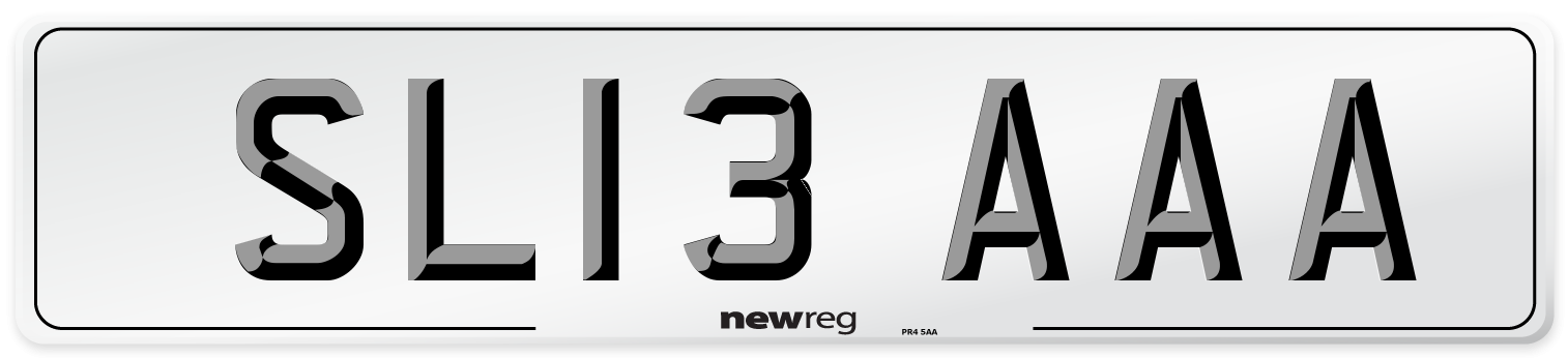 SL13 AAA Number Plate from New Reg